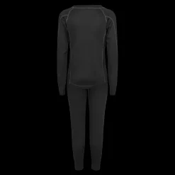 New Nanok Active Set Black, Jr - Børne Skiundertøj Sort