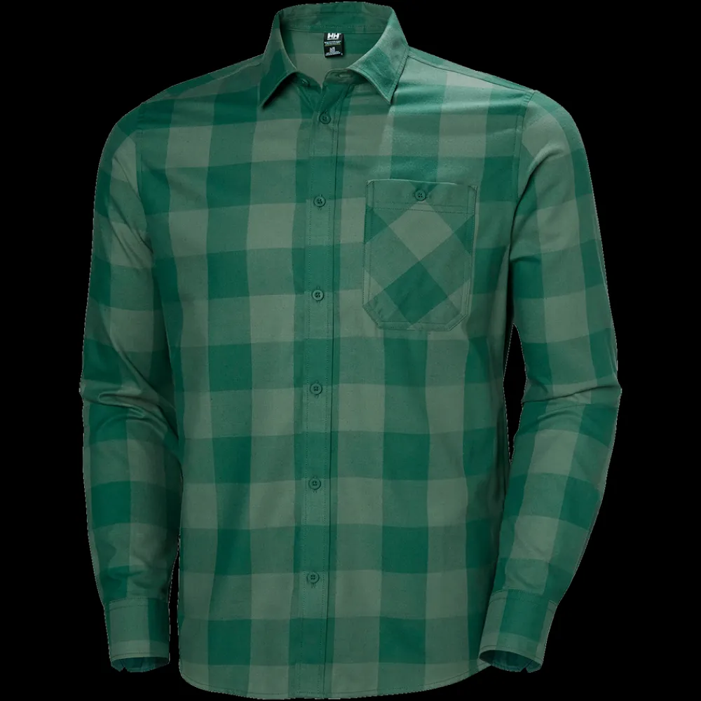 New Helly Hansen Aker Flannel LS Shirt - Herre Skjorte Grøn