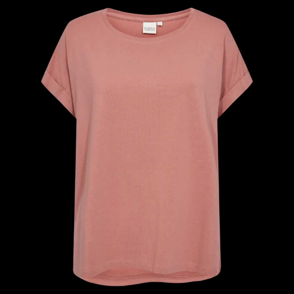 Online Fabrin Copenhagen Bamboo Loose Fit Tee 25, W. - Dame T-Shirt Lyserød