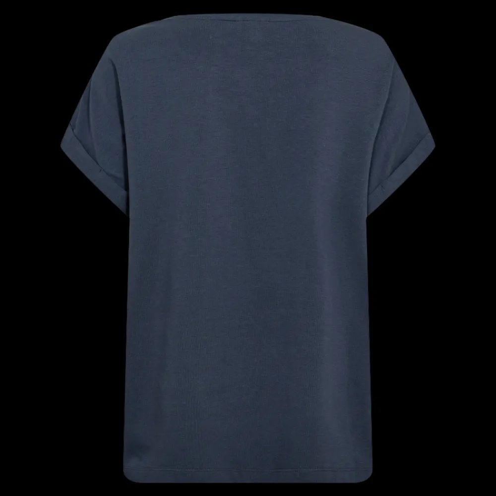 Hot Fabrin Copenhagen Bamboo Loose Fit Tee 25, W. - Dame T-Shirt Blå