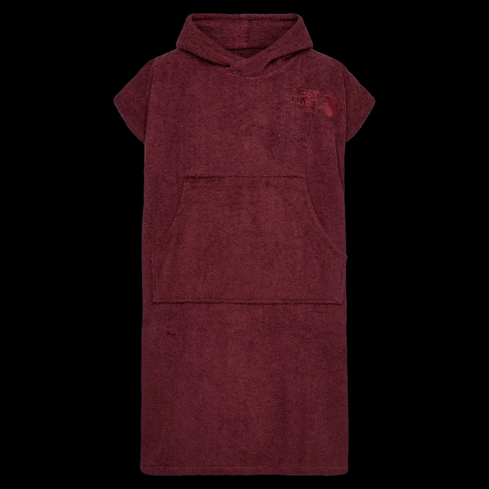 Hot West Coast Denmark Beach Poncho, Jr. - Børne Badeponcho Rød
