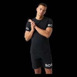 Online Björn Borg Borg T-Shirt - Herre T-shirt Sort/Hvid