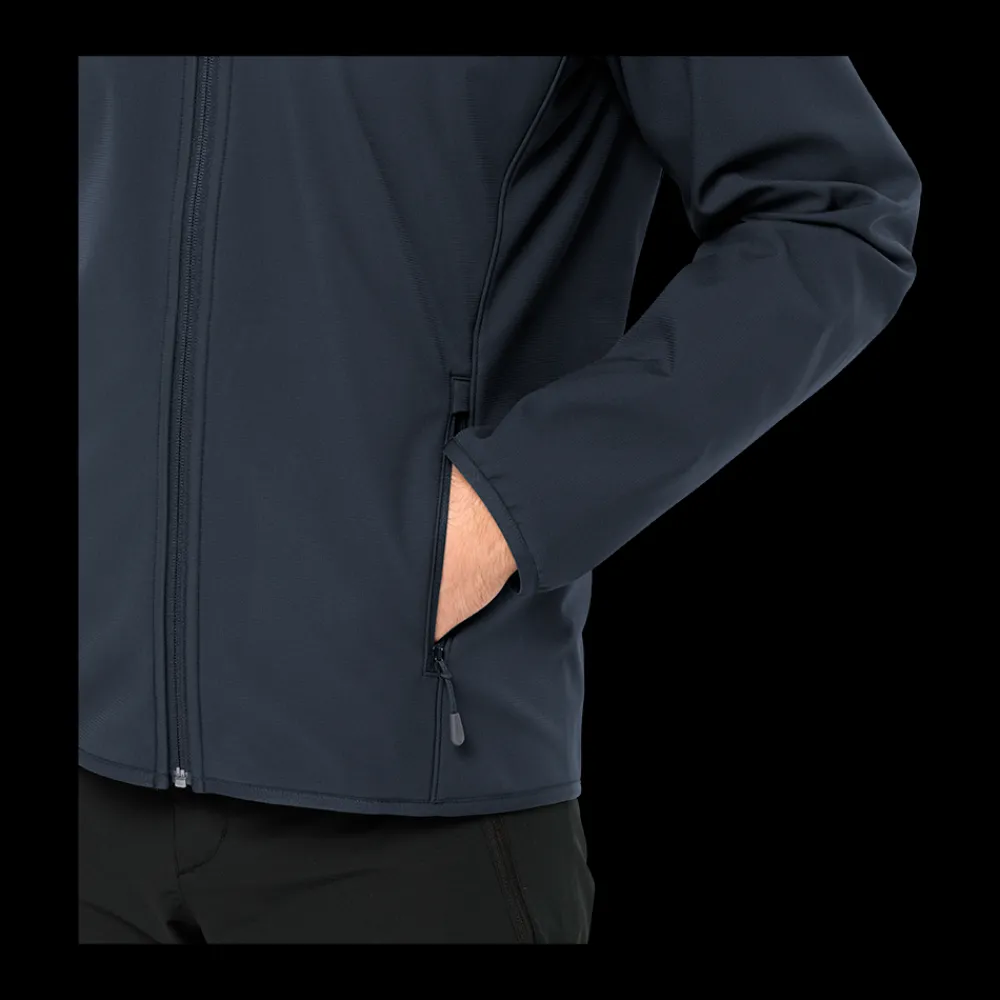 Outlet Jack Wolfskin Bornberg Hoody - Herre Fleecetrøje Blå