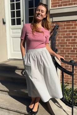 Discount Fabrin Copenhagen Cotton Skirt 25, W. - Dame Nederdel Grå