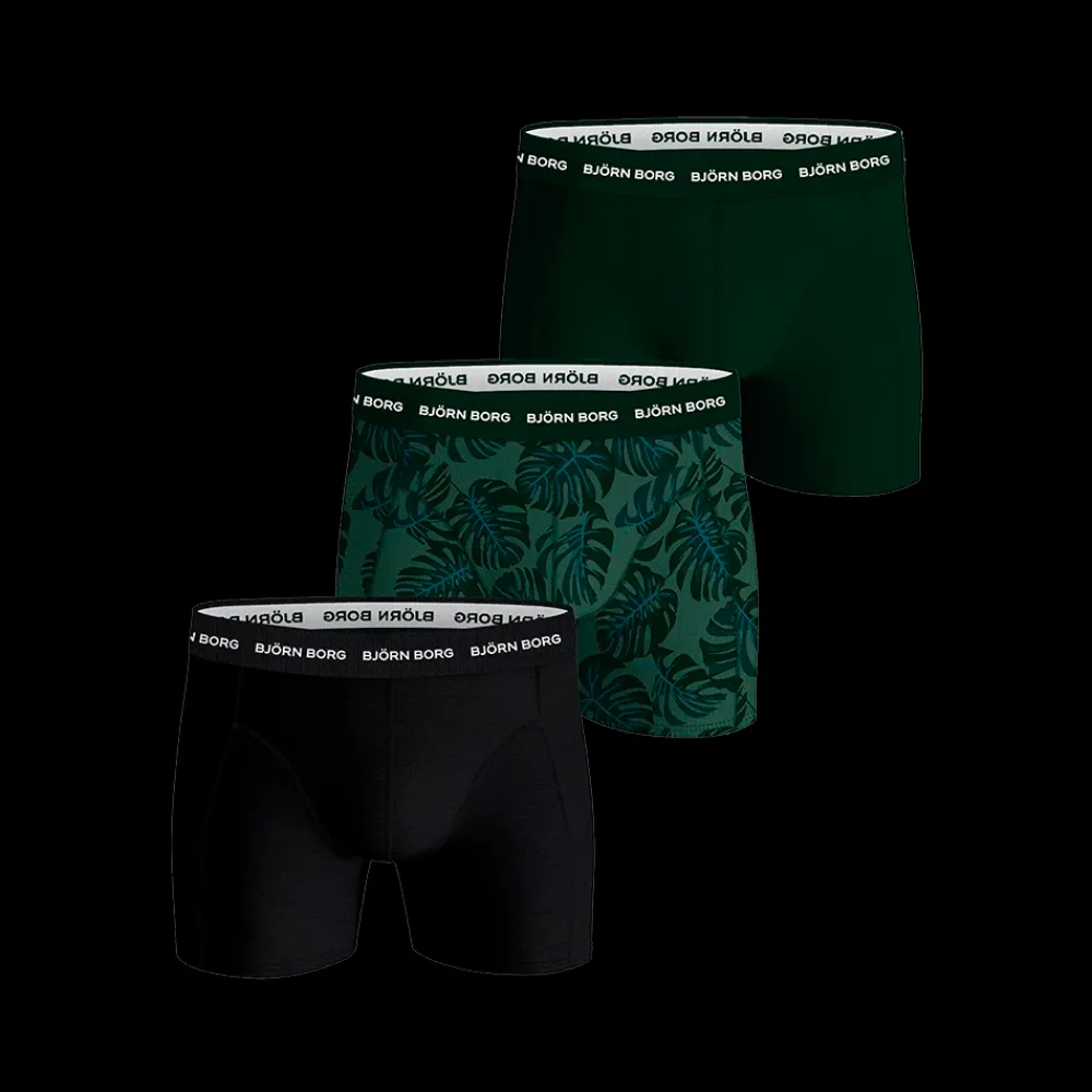 Fashion Björn Borg Cotton Stretch Boxer 3 Pack - Herre Underbukser Sort
