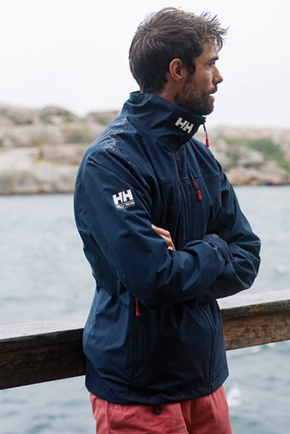 Discount Helly Hansen Crew Jacket 2.0 - Herre Fritidsjakke Blå