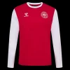 Hot Hummel DBU Fan Block LS Tee - Langærmet Fodbold T-Shirt Rød