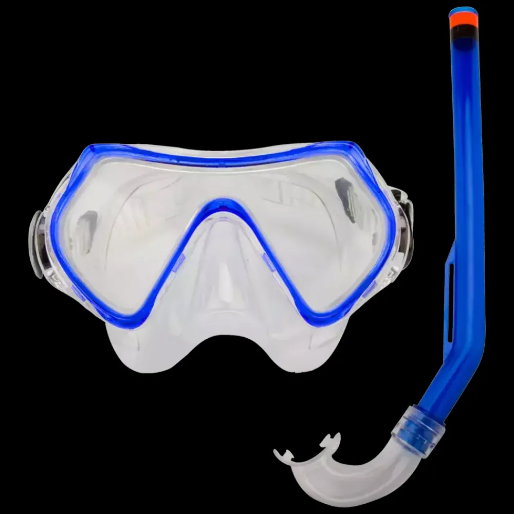 Online Waimea Diving Set Mask/Snorkel/Fins - Børne Snorkelsæt Blå