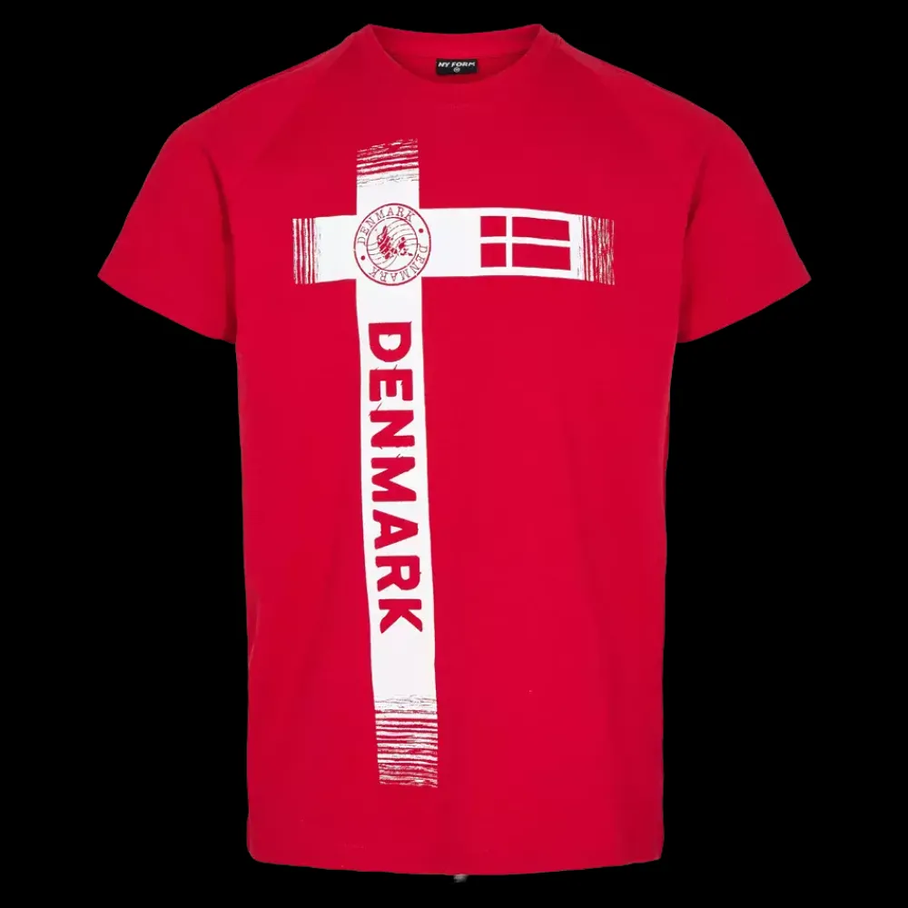 Outlet NY FORM DK T-shirt, Uni - Danmarks T-Shirt Rød