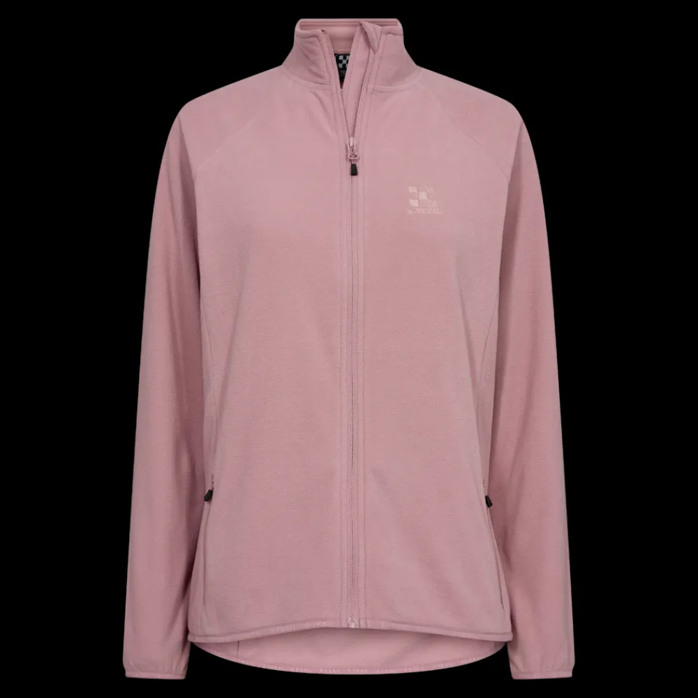 Discount X-Trail Fleece FZ, W - Dame Fleecetrøje Lyserød