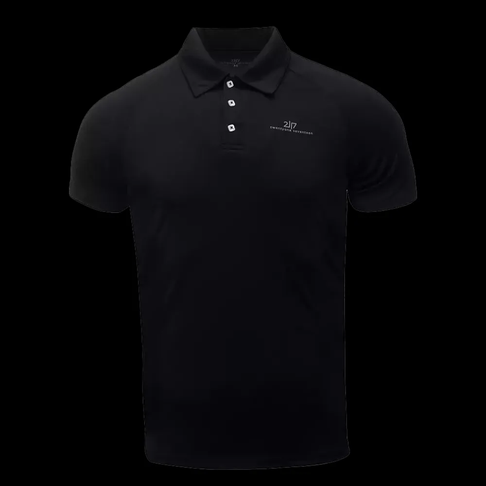 Online 2117 of Sweden Froseke Tech Polo - Herre Polo T-Shirt Sort