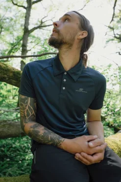 Hot 2117 of Sweden Froseke Tech Polo - Herre Polo T-Shirt Blå