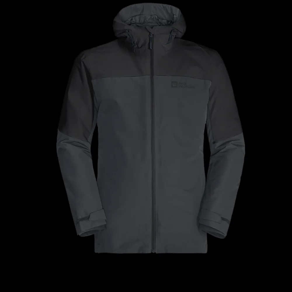 Clearance Jack Wolfskin Glaabach 3in1 Jacket - Herre Vinterjakke Sort