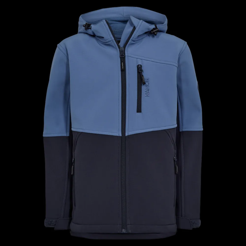 Clearance Nanok Guy 25, Jr - Børne Softshell Jakke Blå