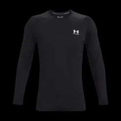 Outlet Under Armour HG Armour Fitted LS - Herre trænings T-Shirt Sort