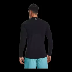 Outlet Under Armour HG Armour Fitted LS - Herre trænings T-Shirt Sort