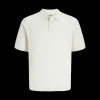 New JJ REBEL Callum Knit Polo - Herre Polo T-Shirt Hvid