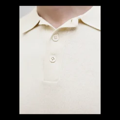 New JJ REBEL Callum Knit Polo - Herre Polo T-Shirt Hvid