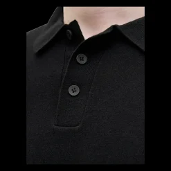 Best JJ REBEL Callum Knit Polo - Herre Polo T-Shirt Sort