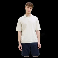 New JJ REBEL Callum Knit Polo - Herre Polo T-Shirt Hvid