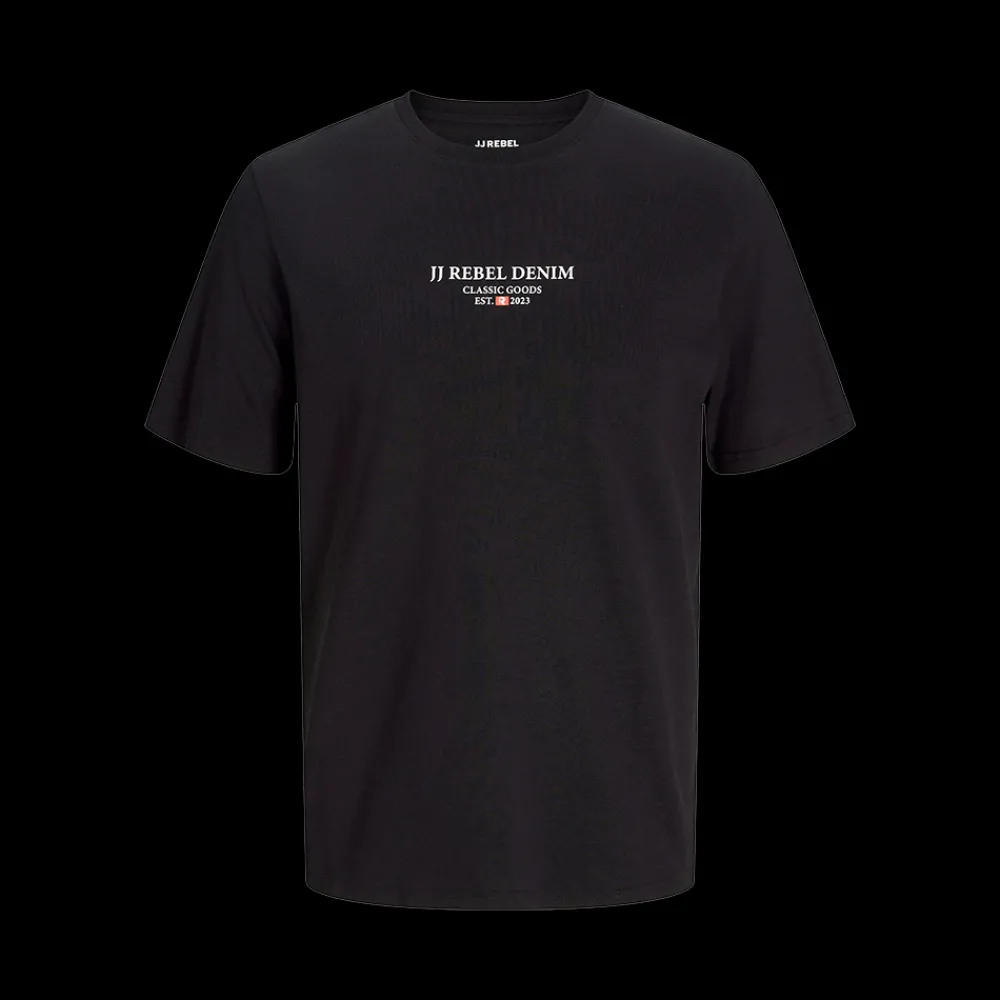 Hot JJ REBEL Jeans Rebel Print Tee SS - Herre T-Shirt Sort