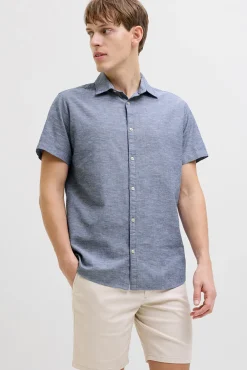 Fashion JJ REBEL Moss Sunny Shirt - Herre Skjorte Blå
