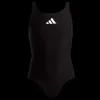 New Adidas Jr 3Bar Sol Suit - Pige Badedragt Sort