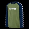 Sale Hummel Jr Boys LS T-Shirt - Børne Bluse Grøn