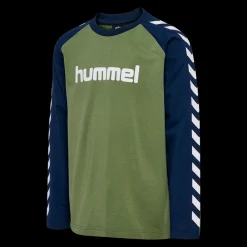 Sale Hummel Jr Boys LS T-Shirt - Børne Bluse Grøn