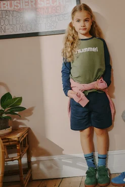 Sale Hummel Jr Boys LS T-Shirt - Børne Bluse Grøn