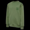 Online Hummel Jr Clean Crew Sweat - Børne Sweatshirt Grøn