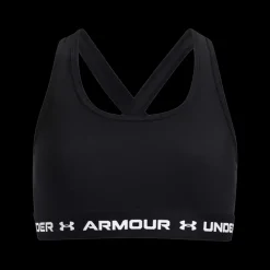 New Under Armour Jr Crossback Mid Bra - Pige Sports Top Sort