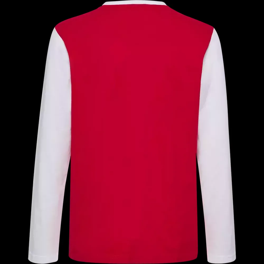 Hot Hummel Jr DBU Fan Block LS Tee - Børne Langærmet T-shirt Rød