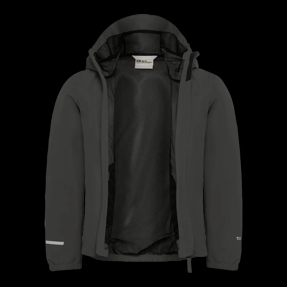 New Jack Wolfskin Jr Flaze Jacket - Børne Funktionsjakke Sort