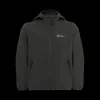 Online Jack Wolfskin Jr Fourwinds Jacket - Børne Softshell Jakke Sort
