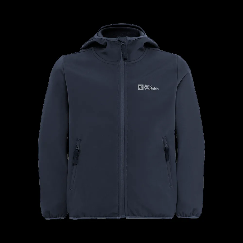 Clearance Jack Wolfskin Jr Fourwinds Jacket - Børne Softshell Jakke Blå