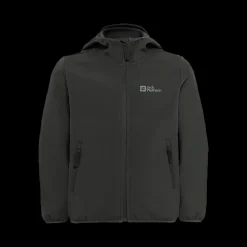 Online Jack Wolfskin Jr Fourwinds Jacket - Børne Softshell Jakke Sort