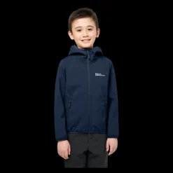 Clearance Jack Wolfskin Jr Fourwinds Jacket - Børne Softshell Jakke Blå