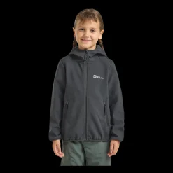 Online Jack Wolfskin Jr Fourwinds Jacket - Børne Softshell Jakke Sort