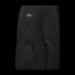 Online Jack Wolfskin Jr Fourwinds Jacket - Børne Softshell Jakke Sort