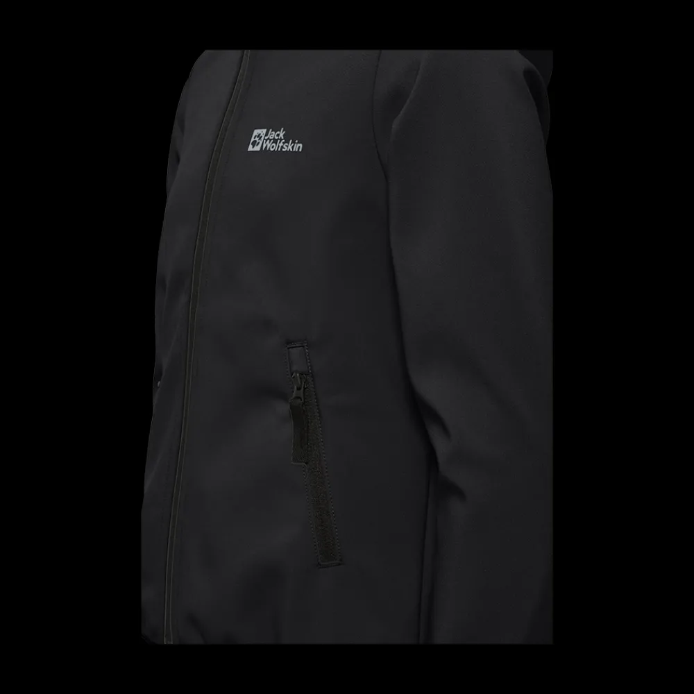 Online Jack Wolfskin Jr Fourwinds Jacket - Børne Softshell Jakke Sort