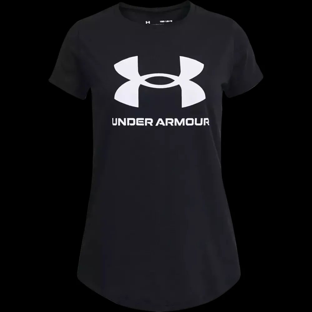 Discount Under Armour Jr G Sportstyle Graph T-Shirt - Pige T-Shirt Sort