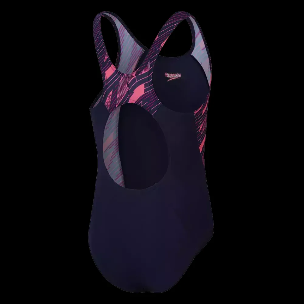 New Speedo Jr Hyper Bm Splice Mscb - Pige Badedragt Blå