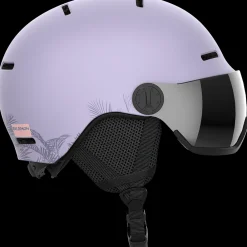 Clearance Salomon Jr Orka Visor Helmet - Børne Skihjelm Lilla