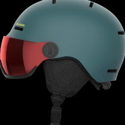Discount Salomon Jr Orka Visor Helmet - Børne Skihjelm Grøn