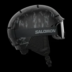 Discount Salomon Jr Player Combo - Skihjelm + Skibrille Sort