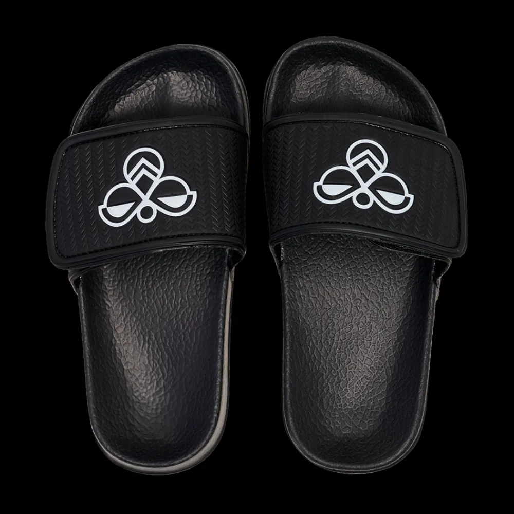 New Hummel Jr Pool Slide Velcro - Børne Badesandaler Sort