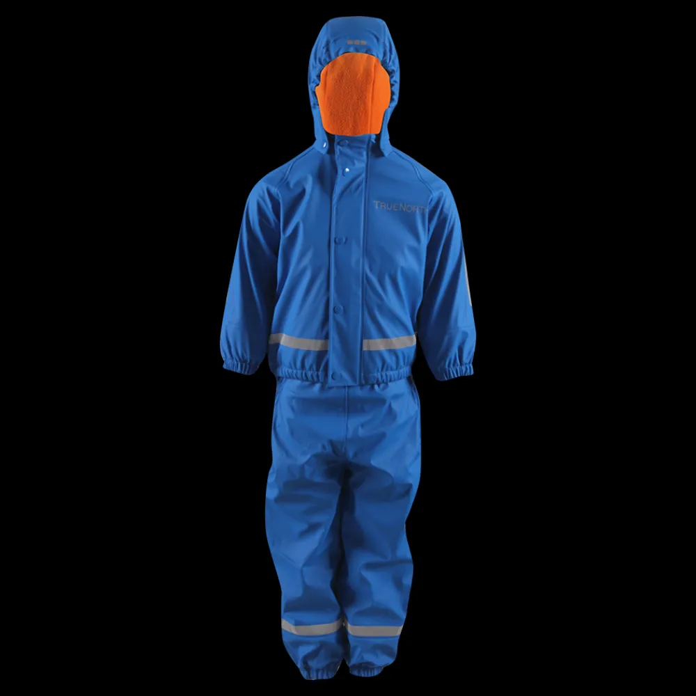 Hot True North Jr PU Rainset Fleece - Foret Børne Regnsæt Blå