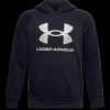 Best Under Armour Jr Rival Fl Hood - Børne Sweatshirt Sort