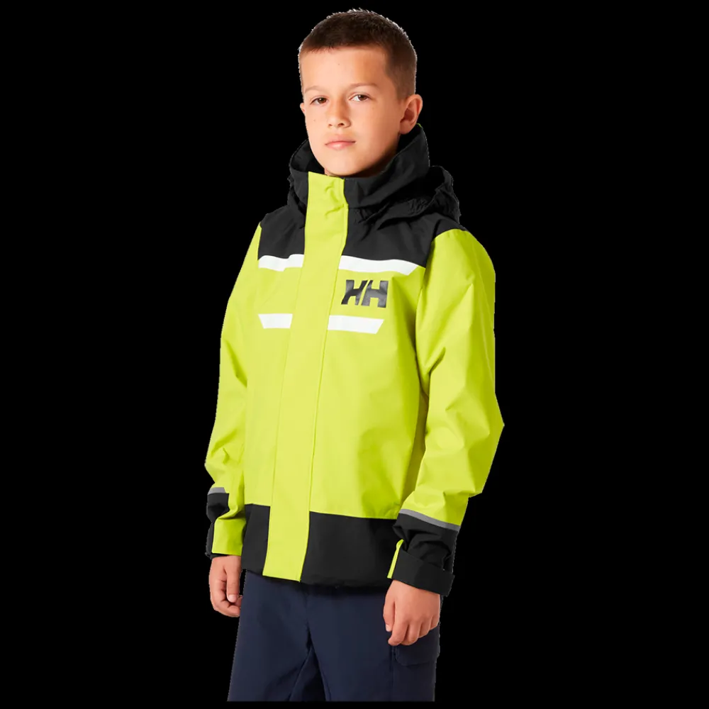 Outlet Helly Hansen Jr Salt Port 2.0 Jacket - Børne Sejlerjakke Grøn
